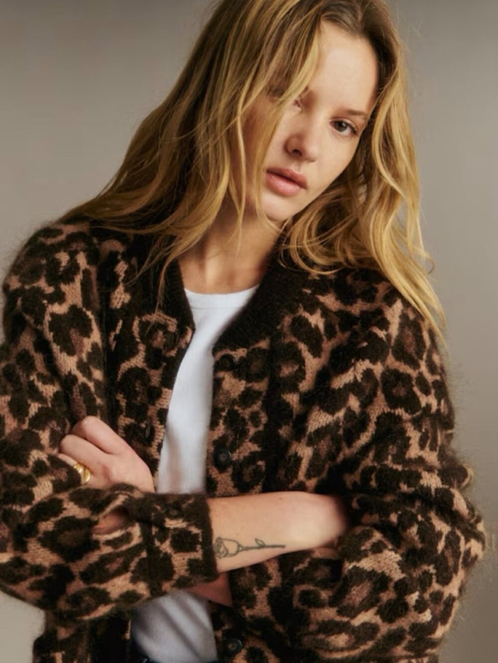 NWOT Noah Wool Jacket in Leopard Print